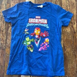 NWOT Disney Jr. Marvel Blue Iron Man Awesome Friends Character Tee | Size 6-8